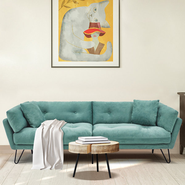 Oliver Boligee 85.83'' Upholstered Sofa with Ottoman & Reviews